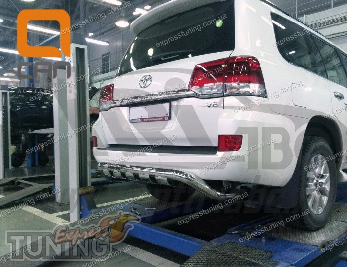 Защита заднего бампера Toyota Land Cruiser 200 - Купить защитные дуги ...