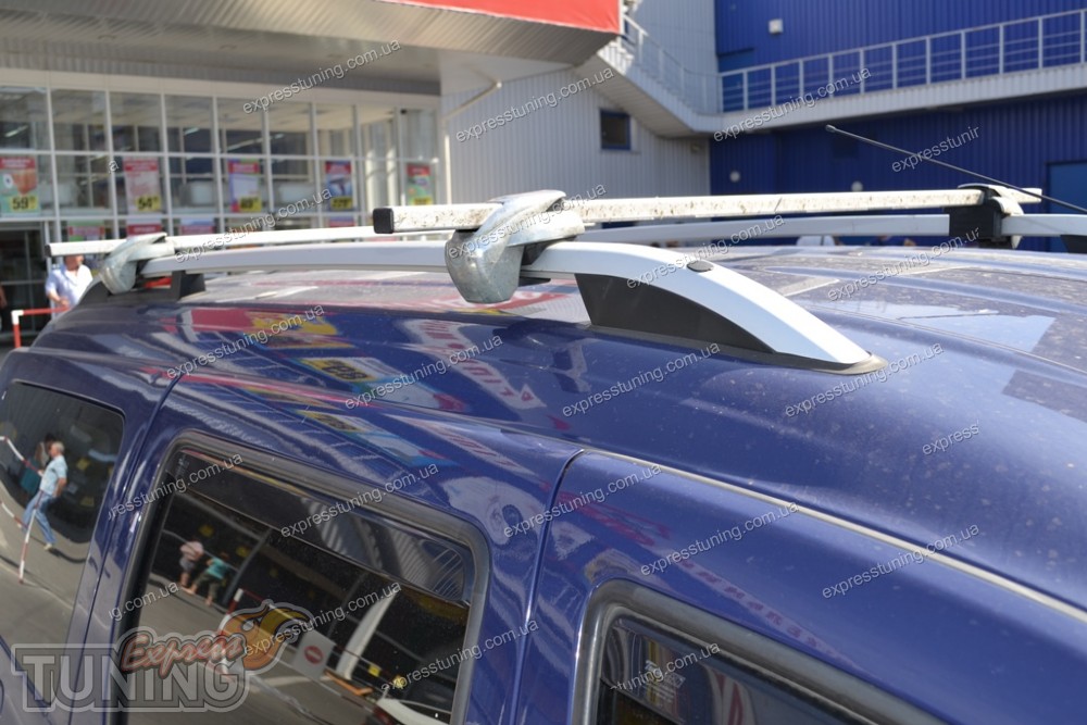Рейлинги на Рено Логан универсал Crown алюминий (рейлинги Renault Logan ...