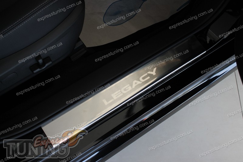 Накладки на пороги Субару Легаси 5 (защитные накладки Subaru Legacy 5 ...