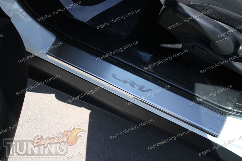 Накладки на пороги Хонда СРВ 4 (защитные накладки Honda CR-V 4 ...