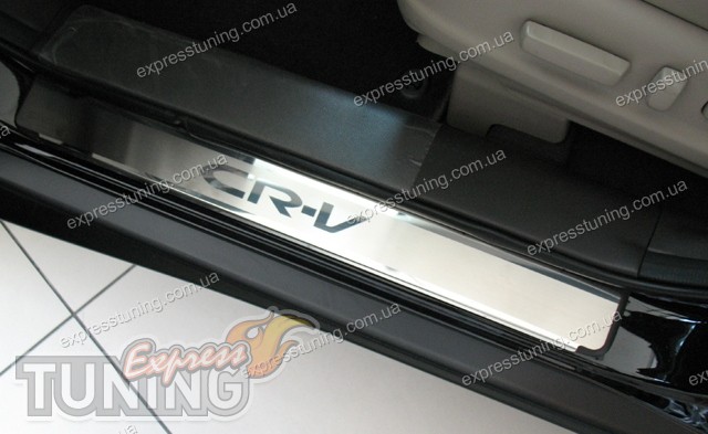 Накладки на пороги Хонда СРВ 4 (защитные накладки Honda CR-V 4 ...