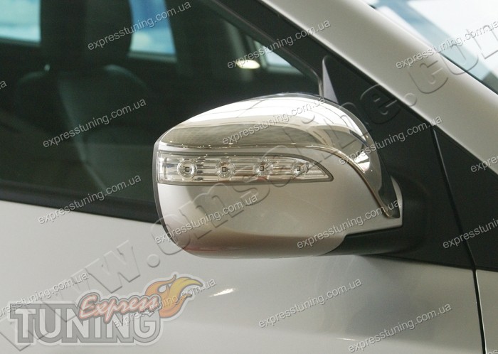 Хром накладки на зеркала Хендай ix35 (хромированные накладки на боковые ...