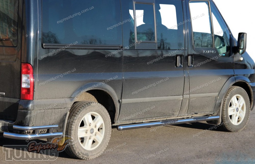 Пороги трубами Форд Транзит 6 из нержавеющей стали - Купить силовые ...