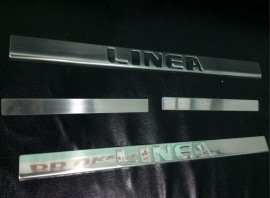Накладки на пороги Fiat Linea метал
