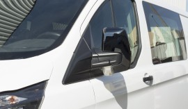 Черные накладки на зеркала Ford Transit Custom пластик