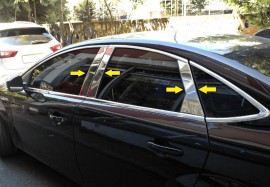 Хромированные молдинги дверных стоек Форд Мондео 4