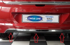 Хром накладка заднего бампера Hyundai i20 GB