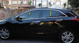 Хромированные верхние молдинги стекол Hyundai i30 GD