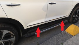 Хромовані молдинги дверей Хендай Туксон 3 ТЛ вузький