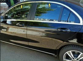 Хром окантовка стекол Mercedes C-class W205 верхняя