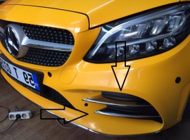 Хром накладки на протитуманки Mercedes AMG W205