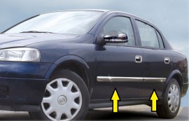 Хромовані молдинги Opel Astra G Classic