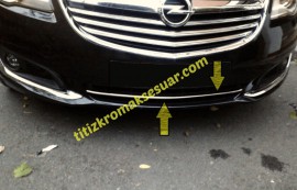 Хром накладка на передній бампер Opel Insignia 1