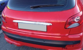 Хром планка над номером Peugeot 206 рестайл