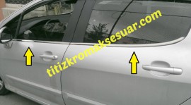 Omsa Line Хромовані молдинги скла Peugeot 308 1