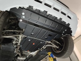 Защита двигателя Audi Q5 8R радиатора и КПП 08-16 установка на пыльник