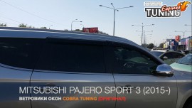 Ветровики на Митсубиси Паджеро Спорт 3 полный комплект