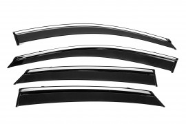 Ветровики окон с хромом Hyundai Sonata DN8 после 2019 года