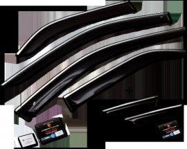 Дефлекторы с хром молдингом Skoda Superb 2 универсал