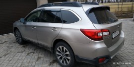 Ветровики с хром молдингом Субару Аутбек 5 поколения