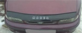 Дефлектор капота Fiat Marea черный с логотипом