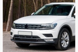 Хром накладки на кант решетки и фары Volkswagen Tiguan 2