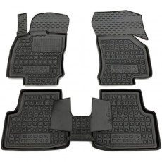 Резиновые коврики салона Skoda Octavia A8 с перемычкой