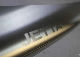 Накладка на задній бампер Volkswagen Jetta 6 (захисна накладка бампера Volkswagen Jetta 6)