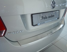 Накладка на задній бампер Volkswagen Polo 5 (захисна накладка бампера Volkswagen Polo 5)
