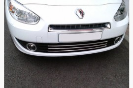 Хром накладки на решетку бампера Renault Fluence 2009-2013гг.