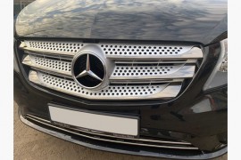 Хром накладки для ґрат Мерседес Віто W447 чорний хром