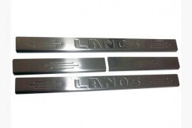 Хром пороги на карниз Chevrolet Lanos