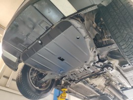 Защита двигателя Range Rover Evogue 2 увеличенная под радиатор и коробку 2019+
