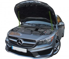 Газовый упор капота Mercedes CLA C117 на алюминиевый капот