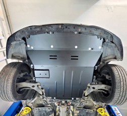 Защита картера двигателя Mazda 3 BK увеличеная под радиатор 2003-2008