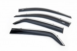 NIKEN Ветровики окон Kia Sportage 2 с хромом 04-10