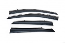 Ветровики окон Hyundai IX35 с хром полосой 10-15