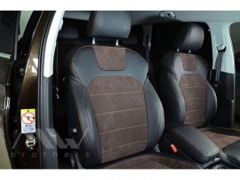 Чехлы MW Brothers Чохли салону Skoda Kodiaq з алькантарою серія Leather Style
