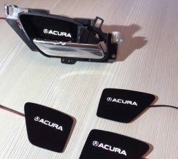 LED подсветка дверных ручек Acura MDX 2 с логотипом