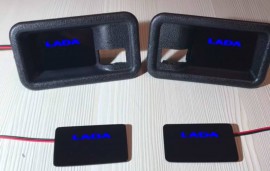 LED подсветка дверных ручек Лада 2109 с логотипом