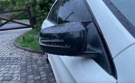 Накладки на зеркала Mercedes CLA C117 черные