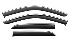 Ветровики на окна Mercedes ML W166 11-18 с хром полосой 4шт