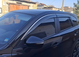 NIKEN Вітровики на вікна Mazda CX-5 KE 1 покоління з хром смугою 12-16