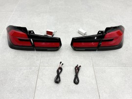 Задние Led стопы Bmw 3 F30 12-18 в стиле G30 красные комплект 2шт