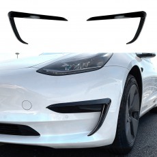 Накладки на противотуманки Tesla Model 3 дорестайл 2017-2024 глянец 2шт