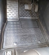 Резиновые коврики в салон BYD Sealion 05 с 2025 года 3D дизайн