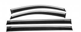 Ветровики окон Toyota Sienna 3 с хром молдингами 4шт 2010-2020