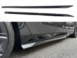 Лезвия под пороги BMW 5 G60 G61 M-Performance 2024+ черный глянец 2шт