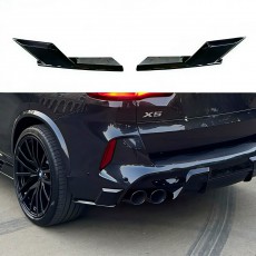 Клыки заднего бампера BMW X5 G05 X5M F95 2018+ ABS пластик цвет черный