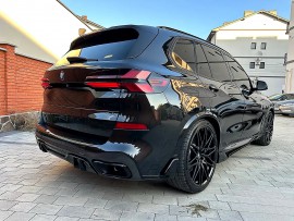 Юбка на задний бампер Bmw X5 G05 M Performance 2019+ ABS цвет черный